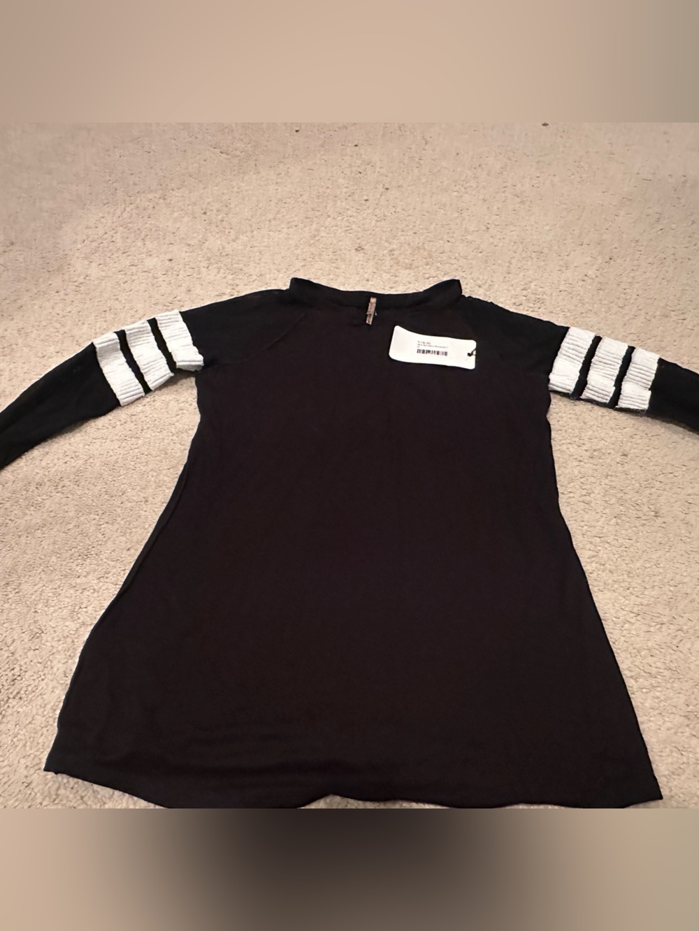 Pete M black white baseball tee - new with tags size medium